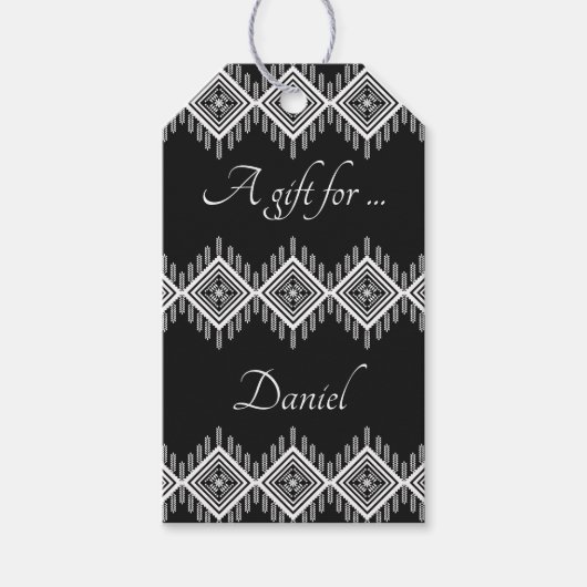 Zwart-wit Custom Gift voor u Cadeaulabel (Voorkant)