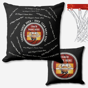 Zwart Wit Custom Gifts voor Basketbal Coaches Kussen