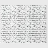 Zwart-wit Custom Groet Hartjes Patroon Cadeaupapier (Vlak)