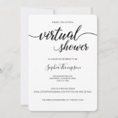 ZWART-WIT Custom LIVE VIRTUAL VRIJGEZELLENFEEST Kaart (Voorkant)