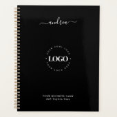 Zwart Wit Custom Logo Business Professional 2025 Planner (Voorkant)