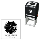 Zwart-wit Custom Logo Business Zelfinktende Stempel (In situ)