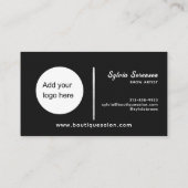 Zwart-wit Custom Logo Klant Klantenkaartje (Achterkant)