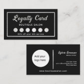 Zwart-wit Custom Logo Klant Klantenkaartje (Voorkant / Achterkant)