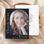 Zwart Wit Custom Modern Photo Arch Afstuderen Bedankkaart