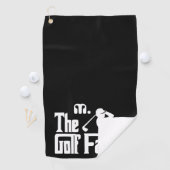 Zwart-wit Custom Monogram De Golf Vader Golfhanddoek (Insitu)