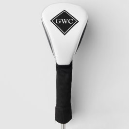 Zwart-wit Custom Monogram Golfheadcover