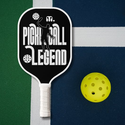 Zwart-wit Custom Monogram Pickleball Legend Pickleball Paddle
