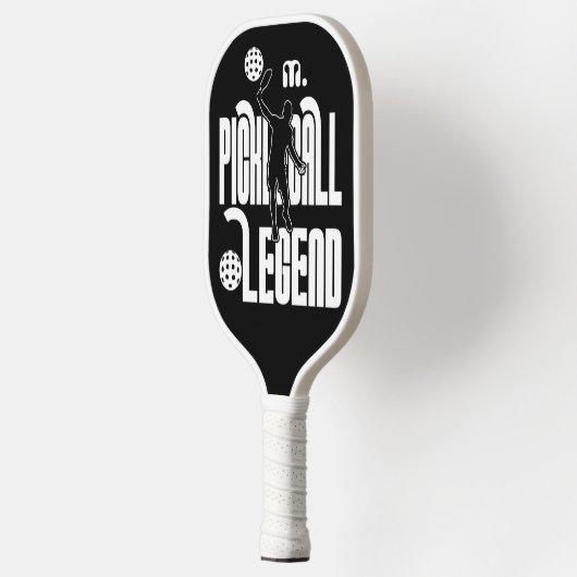Zwart-wit Custom Monogram Pickleball Legend Pickleball Paddle (Links)
