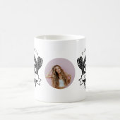 Zwart-wit Custom Name Photo Darts Queen Koffiemok (Center)