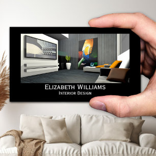 Zwart-wit Custom Photo Interior Design Visitekaartje