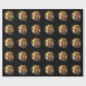 Zwart Wit Custom Photo Modern Afstudeerder Afstude Cadeaupapier (Vlak)