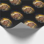 Zwart Wit Custom Photo Modern Afstudeerder Afstude Cadeaupapier (Hoek)