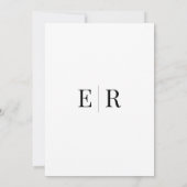 Zwart-wit Custom Photo Save the Date Kaart (Achterkant)