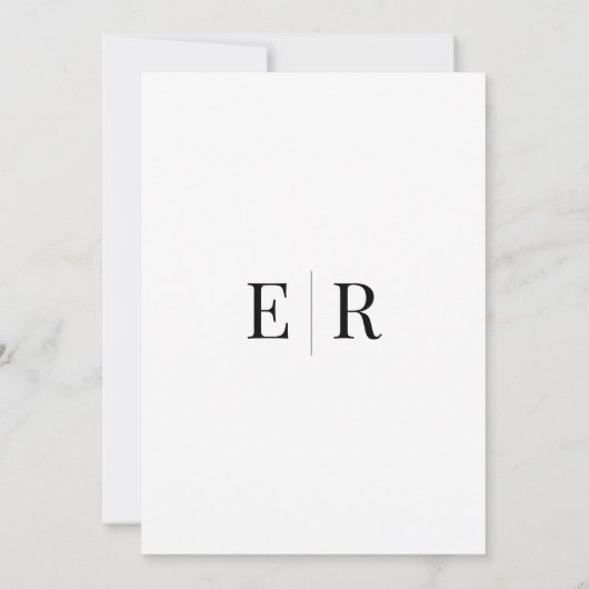 Zwart-wit Custom Photo Save the Date Kaart (Achterkant)