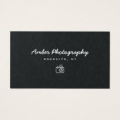 Zwart-wit Custom Photographer Visitekaartje (Voorkant)