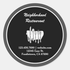 Zwart-wit Custom Restaurant Stickers