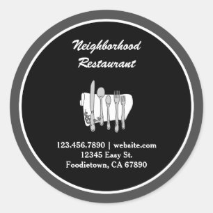 Zwart-wit Custom Restaurant Stickers