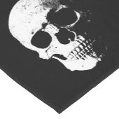 Zwart-wit Custom Sjabloon Halloween schedel Korte Tafelloper (Hoek)