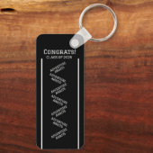 Zwart-wit Custom Sleutelhanger (Achterkant)