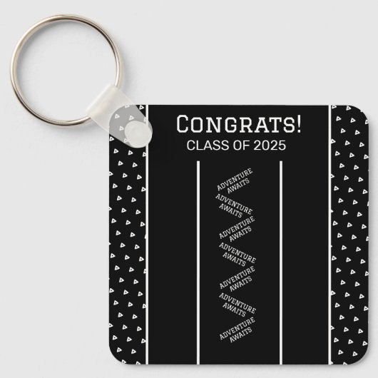 Zwart-wit Custom Sleutelhanger (Voorkant)