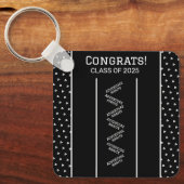 Zwart-wit Custom Sleutelhanger (Voorkant)