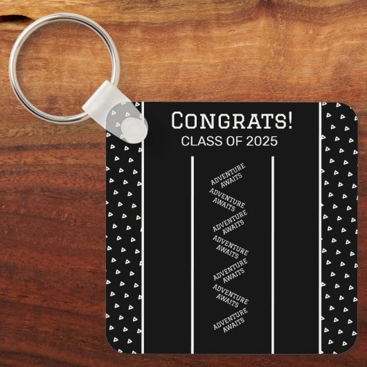 Zwart-wit Custom Sleutelhanger (Voorkant)