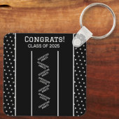 Zwart-wit Custom Sleutelhanger (Achterkant)