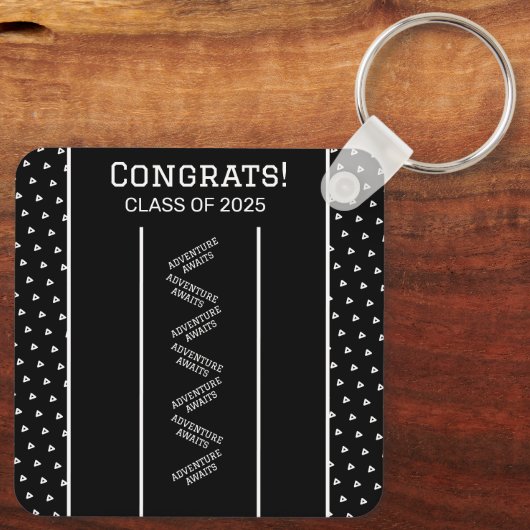 Zwart-wit Custom Sleutelhanger (Achterkant)