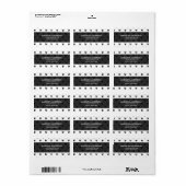 Zwart-wit Cute Cat Patroon Etiket (Full Sheet)