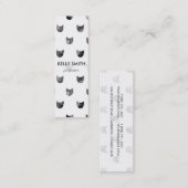 Zwart-wit Cute Cat Patroon Mini Visitekaartje (Voorkant / Achterkant)