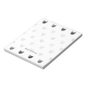 Zwart-wit Cute Cat Patroon Notitieblok (Linkerzijde)