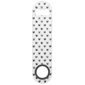 Zwart-wit Cute Cat Patroon Speed Flessenopener (Achterkant)