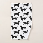 Zwart-wit Dachshund-patroon Bad Handdoek (Handdoek)