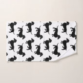 Zwart-wit Dachshund-patroon Bad Handdoek (Handdoek)