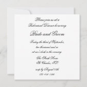 Zwart-wit Dahlia Flower Rehearsal Dinner Kaart (Achterkant)