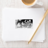 Zwart-wit Dahlia Return-adres Etiket (Insitu)