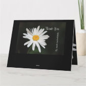 Zwart-wit Daisy bedankkaart (Achterkant)
