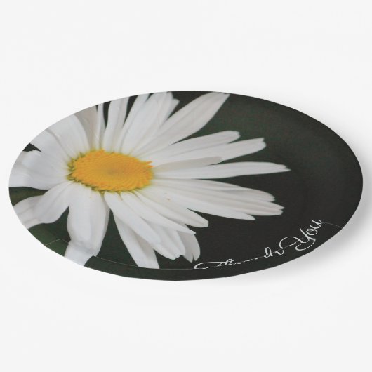 Zwart-wit Daisy Paper Bord met geel (Gekanteld)