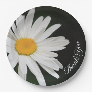 Zwart-wit Daisy Paper Bord met geel