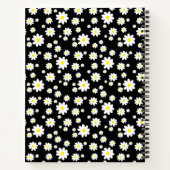 Zwart-wit Daisy Print Compositie Notitieboek (Achterkant)
