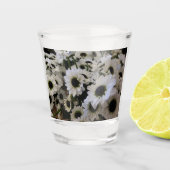 Zwart-wit Daisy - Shot Glas (Voorkant)