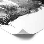 Zwart-wit Dallas Skyline Print (Hoek)