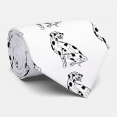 Zwart-wit Dalmatiaans Stropdas (Opgerold)