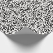 Zwart-wit Dalmatische hond Abstract patroon Cadeaupapier (Hoek)