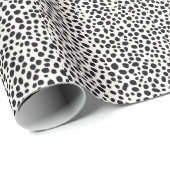 Zwart-wit Dalmatische hond Abstract patroon Cadeaupapier (Rol Hoek)