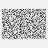 Zwart-wit Dalmatische hond Abstract patroon Inpakpapier Vel (Voorkant 2)
