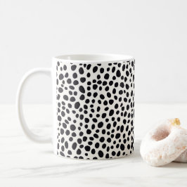Zwart-wit Dalmatische hond Abstract patroon Koffiemok