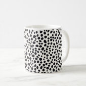 Zwart-wit Dalmatische hond Abstract patroon Koffiemok (Voorkant rechts)