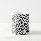 Zwart-wit Dalmatische hond Abstract patroon Koffiemok (Center)
